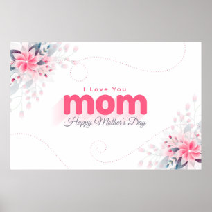 Póster Te amo, mamá (Feliz Día de la Madre)