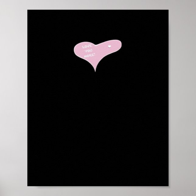 Póster Te amo más azul look moderno  (Frente)