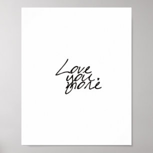 Póster Te Amo Más con un Estilo Sentimental y Auténtico