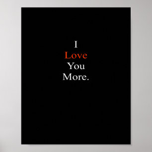 Póster Te amo más diseño minimalista 