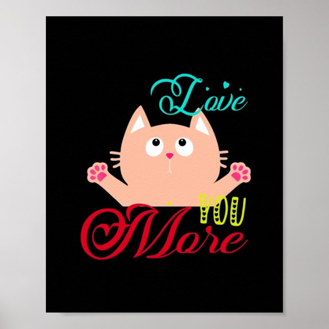 Póster Te Amo Más Estilo Elegante  (Frente)