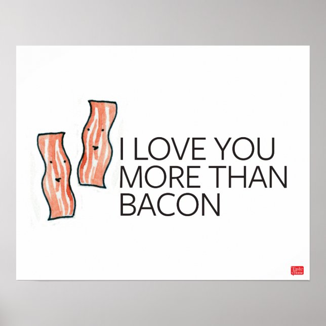 Póster Te amo más que a Bacon (Frente)