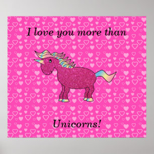 Póster Te amo más que a unicornios