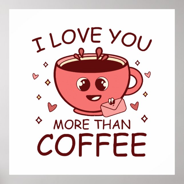 Póster Te amo más que al café (Frente)