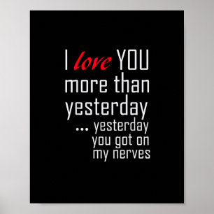 Póster Te Amo Más Que Ayer Diseño Romántico