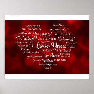 Póster Te amo poster