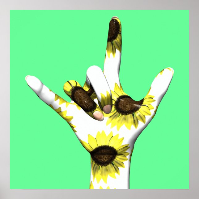 Póster Te Amo Poster De Girasol (Frente)