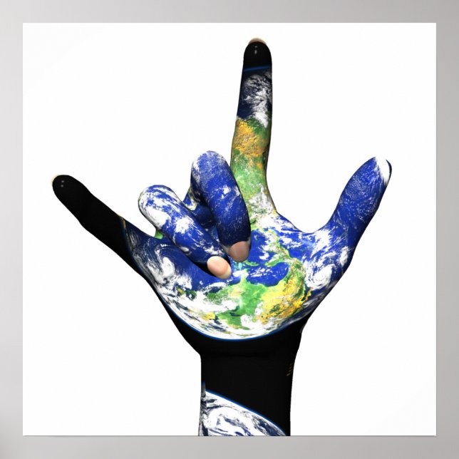 Póster Te amo Poster Planeta Tierra (Frente)