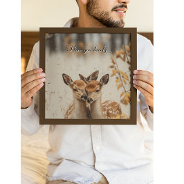 Póster Te Amo Queridamente Murales de Gemelas Ciervas en