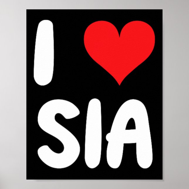Póster Te Amo Sia - Corazón (Frente)
