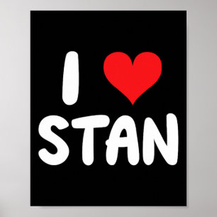 Póster Te amo Stan - Corazón - Nombre