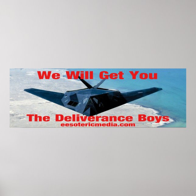 Póster "Te atraparemos" cartel de 90cm x 30cm (Frente)