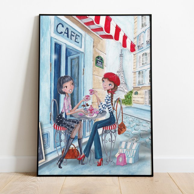 Póster Té azul y rojo de diseño en el ilustracion de Parí (Subido por el creador)