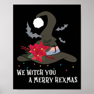 Póster Te Brujamos, merry Hexmas Witchen Navidades Wiccan