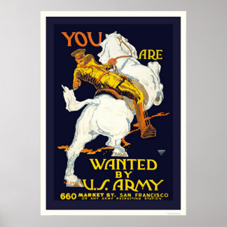 Póster Te busca el ejército estadounidense