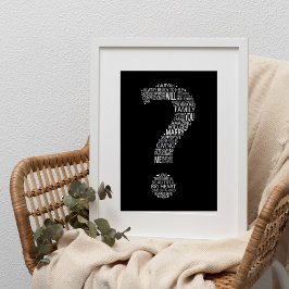 Póster ¿Te Casarás Con El Poster De Word Cloud?