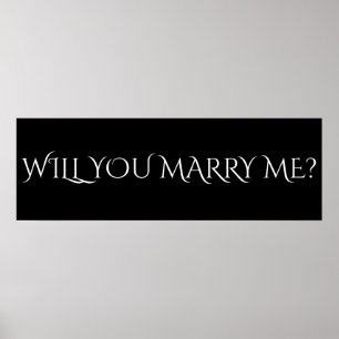Póster ¿TE CASARÁS CONMIGO? - Banner de 36 "x12"