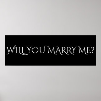 Póster ¿TE CASARÁS CONMIGO? - Banner de 36 "x12"