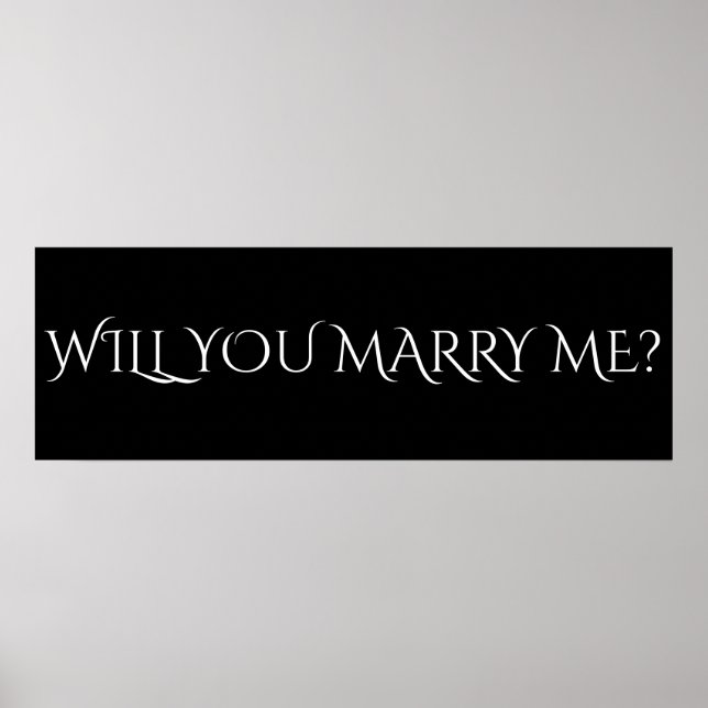 Póster ¿TE CASARÁS CONMIGO? - Banner de 36 "x12" (Frente)