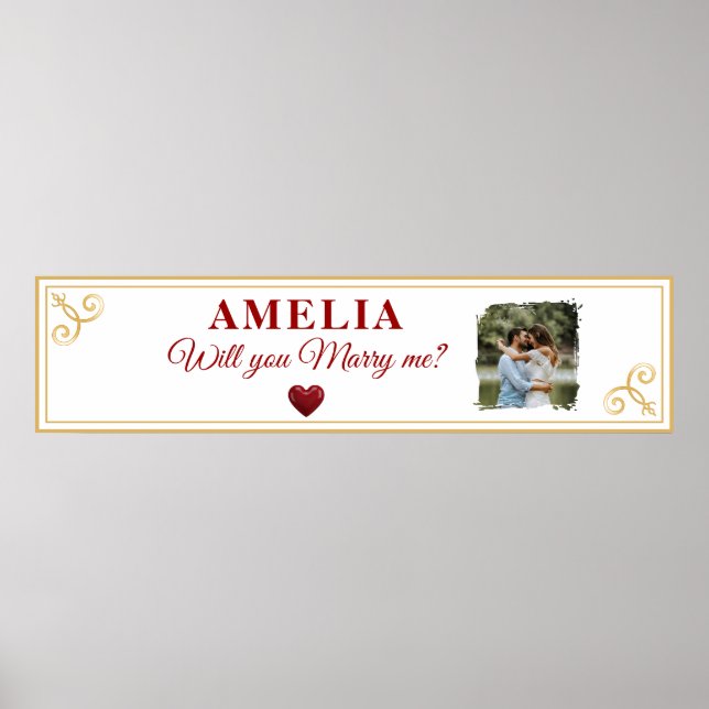 Póster ¿Te casarás conmigo Foto de Propuesta Romántica de (Frente)