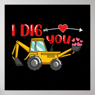 Póster Te Cavo Backhoe Valentine