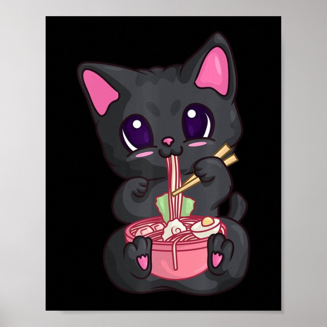 Póster Té de burbuja de Kawaii para mujeres Boba Maneki N (Frente)