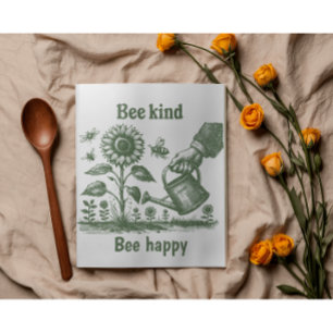 Póster Té de jardinería de girasol vintage abeja amable a
