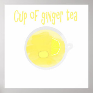 Póster té de jengibre
