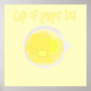 Póster té de jengibre
