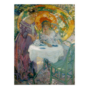 Póster Té de la tarde 1910 por Richard Emile Miller
