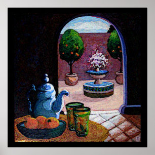 Póster té de menta marroquí