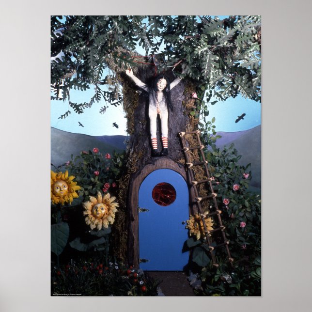 Póster Té de sangre y muñeca de cuerda roja en la impresi (Frente)