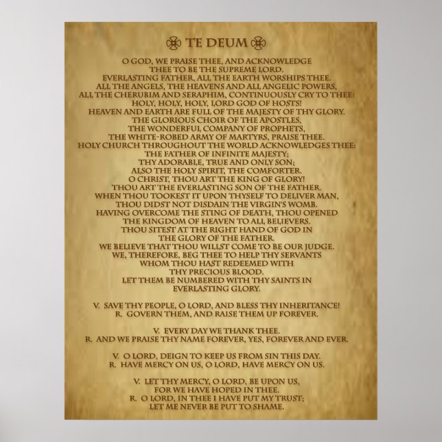 PÓSTER TE DEUM PRAYER (Frente)