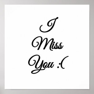 Póster Te echo de menos la triste emoji