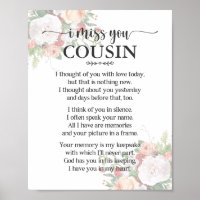 Te echo de menos Poster de poesía primo