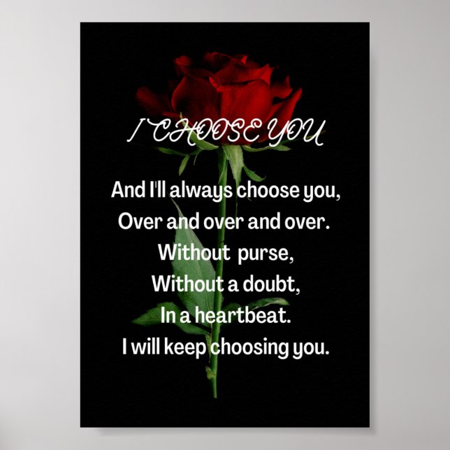 Póster Te elegí (Frente)