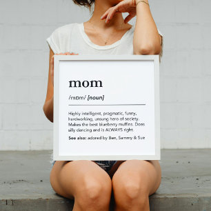 Póster Te Encantamos Mamá Definición Poster Regalo de Día