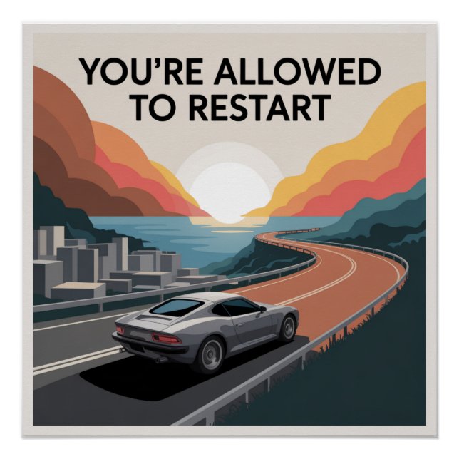 Póster Te está permitido reiniciar (Anverso)