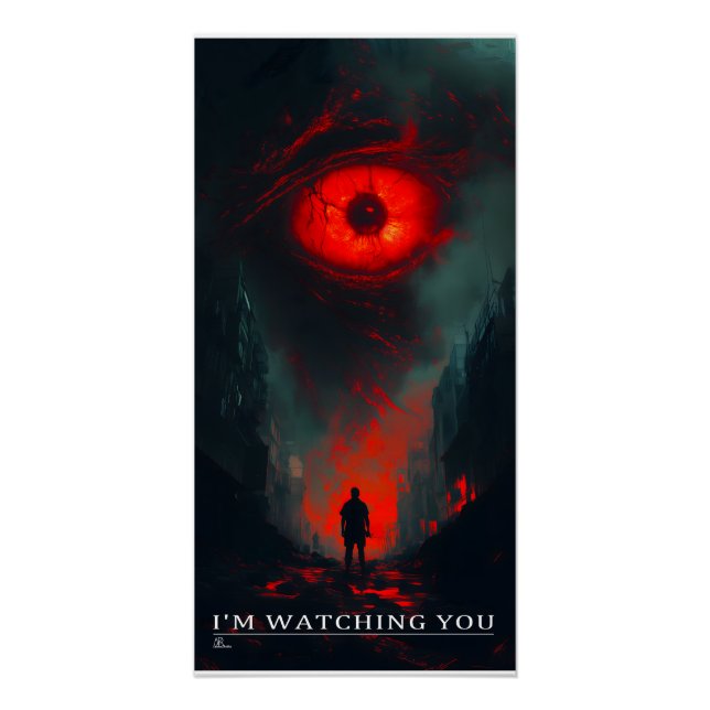 Póster Te estoy vigilando (Anverso)
