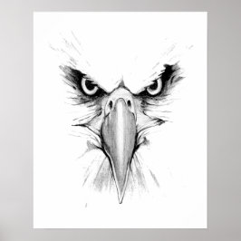 Póster Te estoy vigilando. Águila Tatuaje de Cara