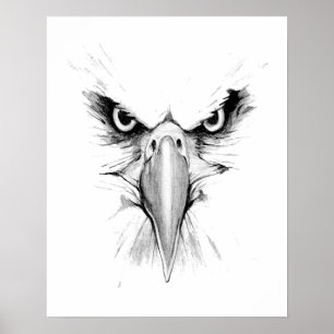 Póster Te estoy vigilando. Águila Tatuaje de Cara