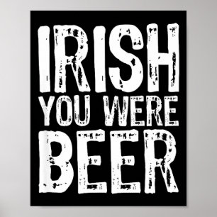 Póster Te Extrañé Cerveza Divertida Día de San Patricio