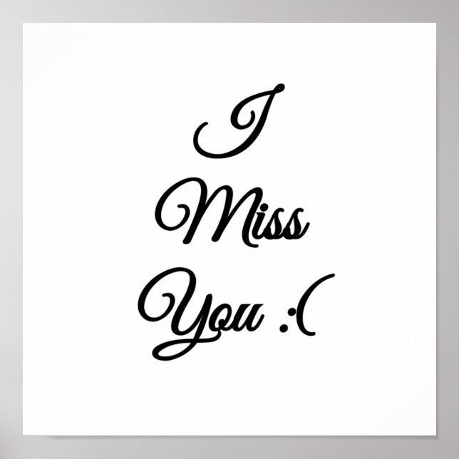 Póster Te extraño la triste emoji (Frente)