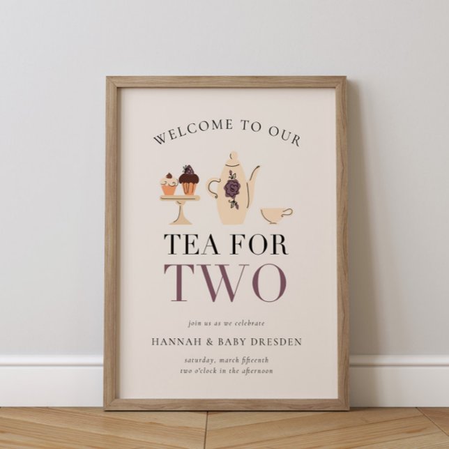 Póster Té para dos | Tea Fiesta Purple Baby Shower (Subido por el creador)