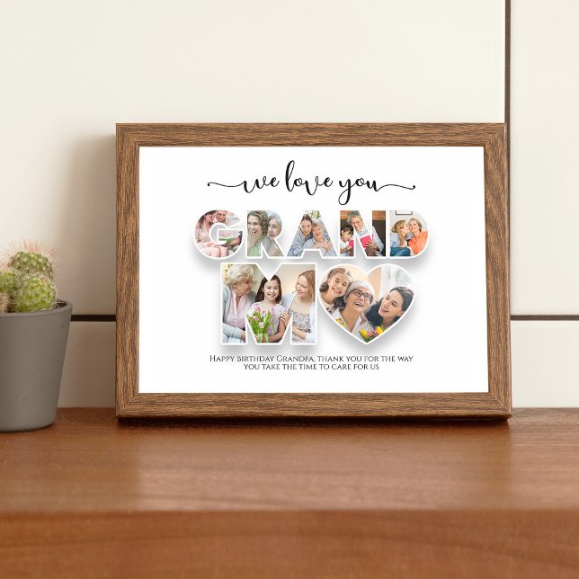 Póster Te queremos Collage de fotos abuela (Subido por el creador)