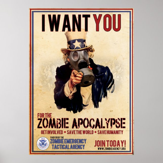 Póster Te Quiero - Apocalipsis Zombie - VALOR SUPER (Frente)