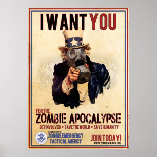 Póster Te Quiero - Apocalipsis Zombie - VALOR SUPER