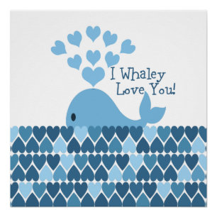 Póster ¡Te Quiero! Azul