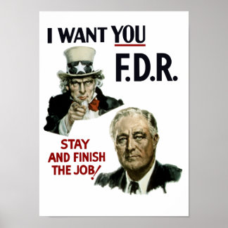 Póster Te Quiero FDR — Tío Sam WII