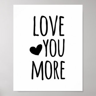 Póster Te quiero más tipografía